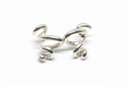 Load image into Gallery viewer, Silver spiral earrings