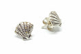 Load image into Gallery viewer, 925 Sterling Silver Vintage Seashell Stud Earrings