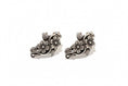 Load image into Gallery viewer, Pair of silver floral earrings