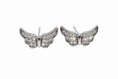 Load image into Gallery viewer, Pave angelwing earrings with gemstones