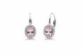 Load image into Gallery viewer, Pink Oval Huggie Leverback Earrings