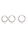 Load image into Gallery viewer, 925 Sterling silver Hoop earrings 12mm, 14mm, and 16mm.