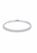 Load image into Gallery viewer, 925 Sterling silver Hoop earrings with cubic zirconia stones