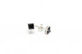 Load image into Gallery viewer, 925 Sterling Silver Black Cubic Zirconia Stone Stud Earrings