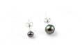 Load image into Gallery viewer, 925 Sterling Silver Black Opal Stud Earrings