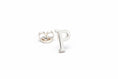 Load image into Gallery viewer, 925 Sterling Silver Letter P Stud Earrings