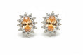 Load image into Gallery viewer, 925 Sterling Silver Citrine Oval Stud Earrings