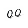Load image into Gallery viewer, Black Hinged Hoop Earrings