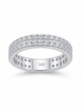 Load image into Gallery viewer, Double Eternity Pavé 925 Sterling Silver Band