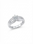 Load image into Gallery viewer, Eternal Brilliance Split-Shank Sterling Silver Ring