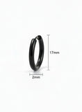 Load image into Gallery viewer, Black Hinged Hoop Earrings