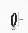 Load image into Gallery viewer, Black Hinged Hoop Earrings