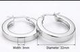 Load image into Gallery viewer, Flat-Edge Hoop Earrings