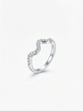 Load image into Gallery viewer, 925 Sterling Silver Pavé Wave Ring