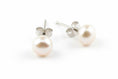 Load image into Gallery viewer, 925 Sterling Silver Pearl Stud Earrings