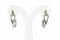 Load image into Gallery viewer, Pair of silver hoop earrings