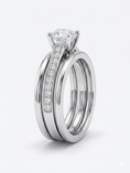 Load image into Gallery viewer, Three-Row Bypass 925 Sterling Silver Wedding Ring with Cubic Zirconia Stones