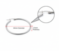 Load image into Gallery viewer, Clasp Hoop Earring 44mm x 1.5mm