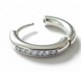 Load image into Gallery viewer, Hoop Earing with Clear Stones
