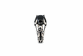 Load image into Gallery viewer, Black Cubic Zirconia Stone Scull ring in Stainless Steel