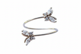 Load image into Gallery viewer, 925 Sterling Silver butterfly ring Cubic Zirconia stones