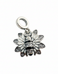 Load image into Gallery viewer, Pandora Compatible Striped Bee Pendant Sterling Silver