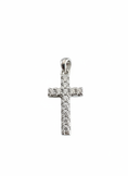 Load image into Gallery viewer, Single Row C/Z Stone Cross Pendant Sterling Silver