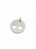 Load image into Gallery viewer, Double Heart Pendant Sterling Silver