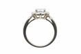 Load image into Gallery viewer, 925 Sterling Silver flower design ring with Cubic Zirconia stone