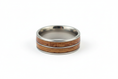 Load image into Gallery viewer, Wooden Brown and Silver Line Stainless Steel Ring