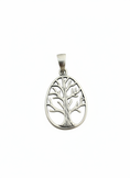 Load image into Gallery viewer, Tree Of Life Egg Shaped Pendant Sterling Silver