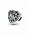 Load image into Gallery viewer, Pandora Compatible Cubic Heart Pendant Sterling Silver