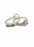 Load image into Gallery viewer, Tiny Double Ring Sterling Silver Pendant