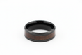 Load image into Gallery viewer, Black and Dark Brown Wooden Insert Stainless Steel Ring