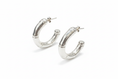Load image into Gallery viewer, Bone Hoop Electroform Sterling Silver Earrings