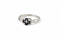 Load image into Gallery viewer, Black cross Stainless Steel Ring