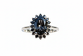 Load image into Gallery viewer, 925 Sterling Silver 7 shades of black Cubic Zirconia ring