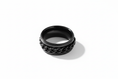 Load image into Gallery viewer, Black Spinner Stainless Steel Ring