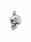 Load image into Gallery viewer, Flat Skull Pendant Sterling Silver