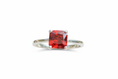 Load image into Gallery viewer, 925 Sterling Silver Ruby Cubic Zirconia stone