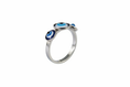 Load image into Gallery viewer, 3 Stone Evil Eye Stainless Steel Ring