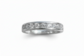 Load image into Gallery viewer, 925 Sterling Silver Classic Cubic Zirconia Band with 9 Cubic Zirconia Stones