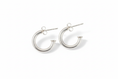 Load image into Gallery viewer, Hoop With Stopper Sterling Silver Earrings