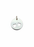Load image into Gallery viewer, Double Heart Pendant Sterling Silver