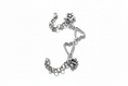 Load image into Gallery viewer, Anchor Chain with Heart/ Butterfly and Flower pendant Silver Bracelet