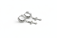 Load image into Gallery viewer, Cross Huggie Drop Earrings