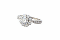Load image into Gallery viewer, 925 Sterling Silver flower design ring with Cubic Zirconia stone
