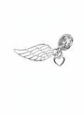Load image into Gallery viewer, Wing Heart Pendant Sterling Silver