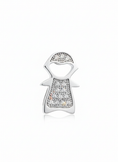 Load image into Gallery viewer, Cubics Girl Pendant Sterling Silver