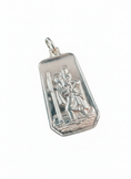Load image into Gallery viewer, Saint Christopher Rectangular Sterling Silver Pendant